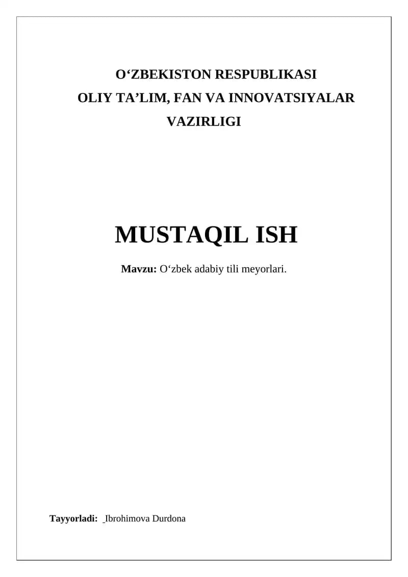 Oʻzbek adabiy tili meyorlari