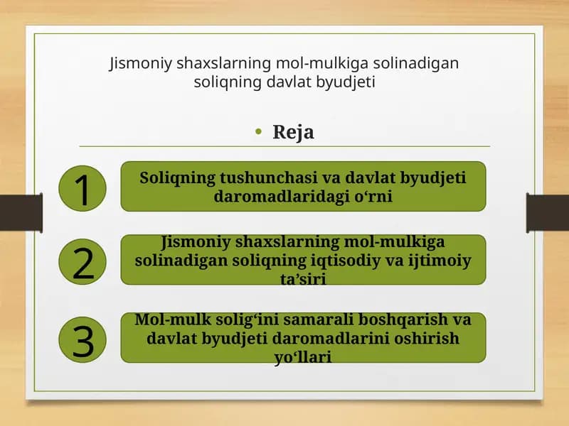 Soliqning tushunchasi va davlat byudjeti daromadlaridagi o‘rni