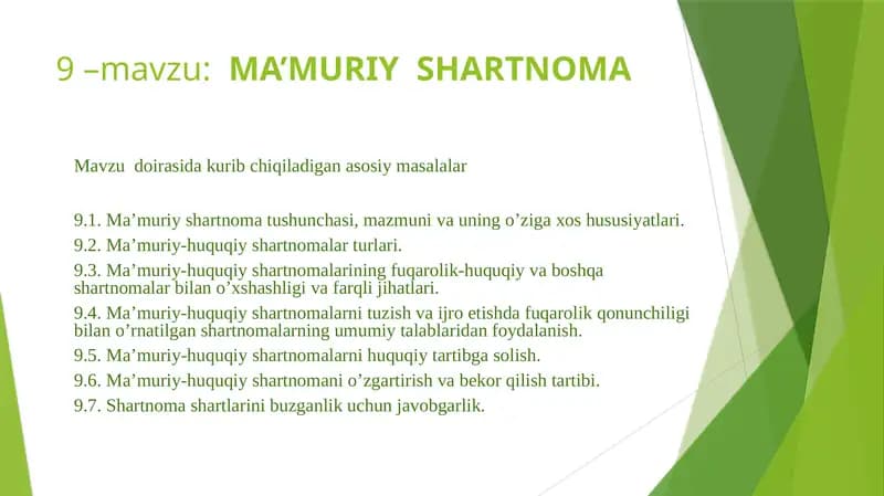 MA’MURIY SHARTNOMA