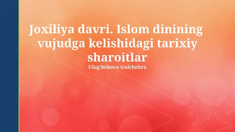 Jahiliya davri: Geografiya, jamiyat va siyosat