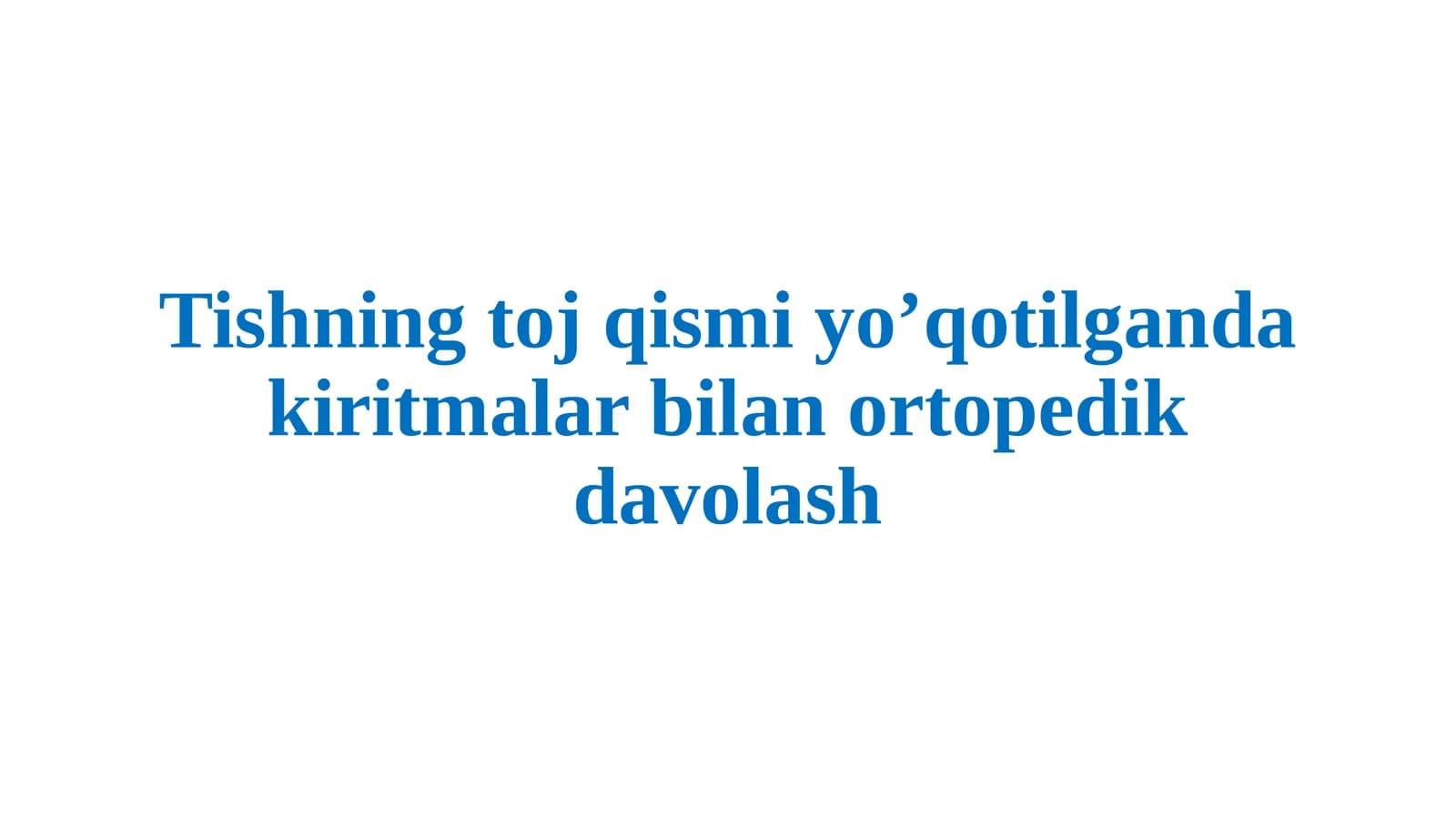 Ortopedik kiritmalar