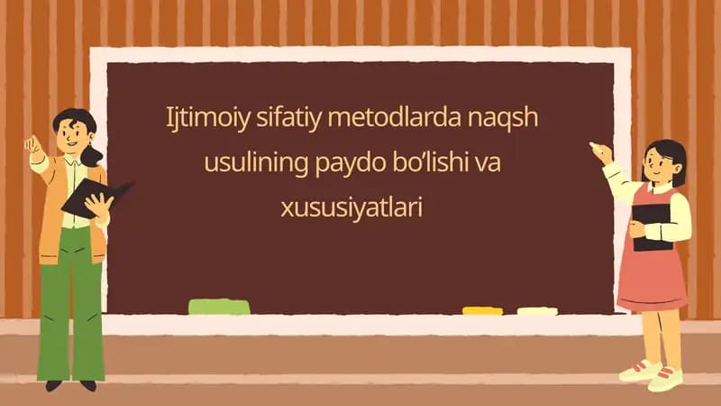 Ijtimoiy sifatiy metodlarda naqsh usulining paydo bo’lishi va xususiyatlari