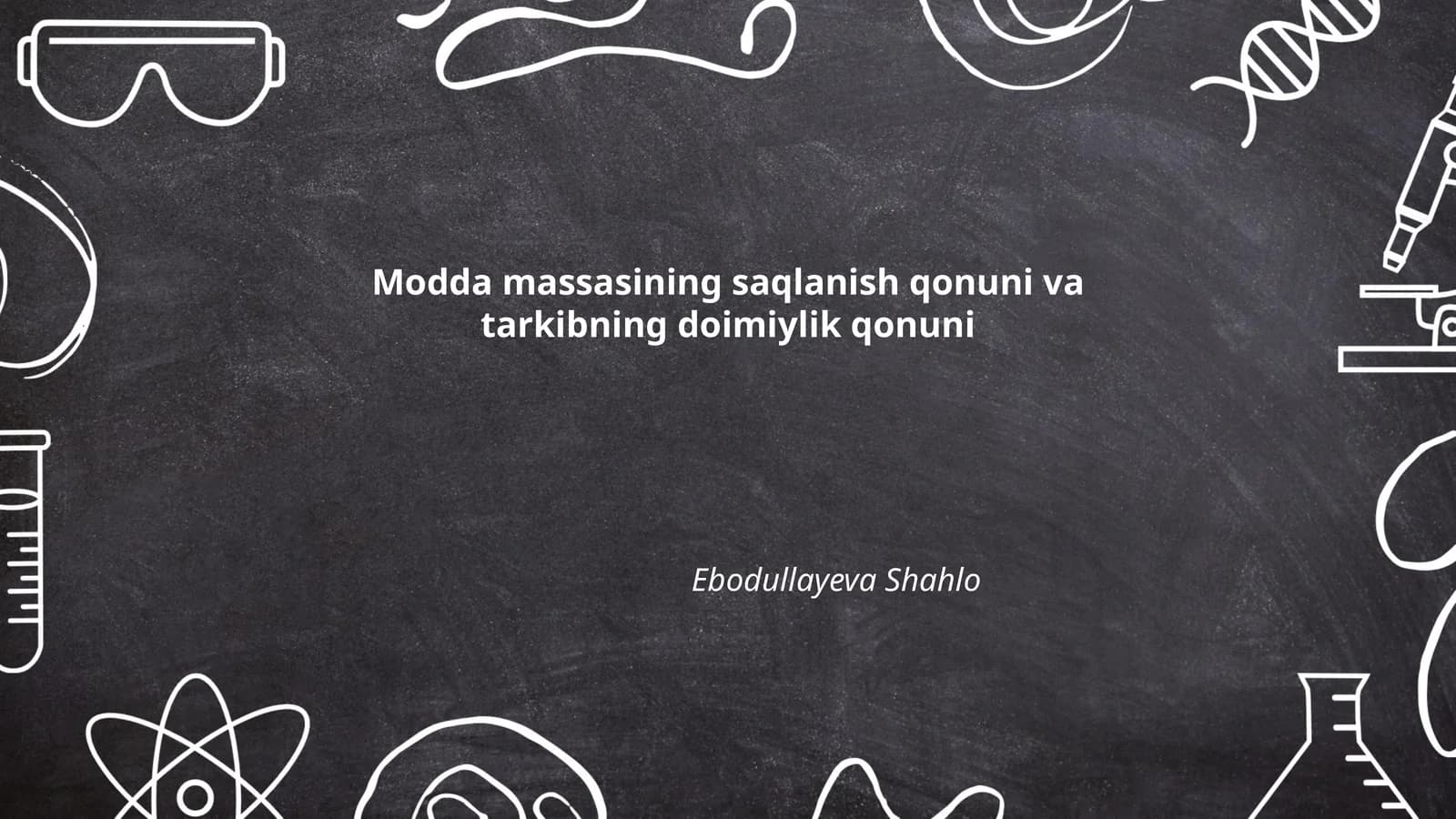 Modda massasining saqlanish qonuni