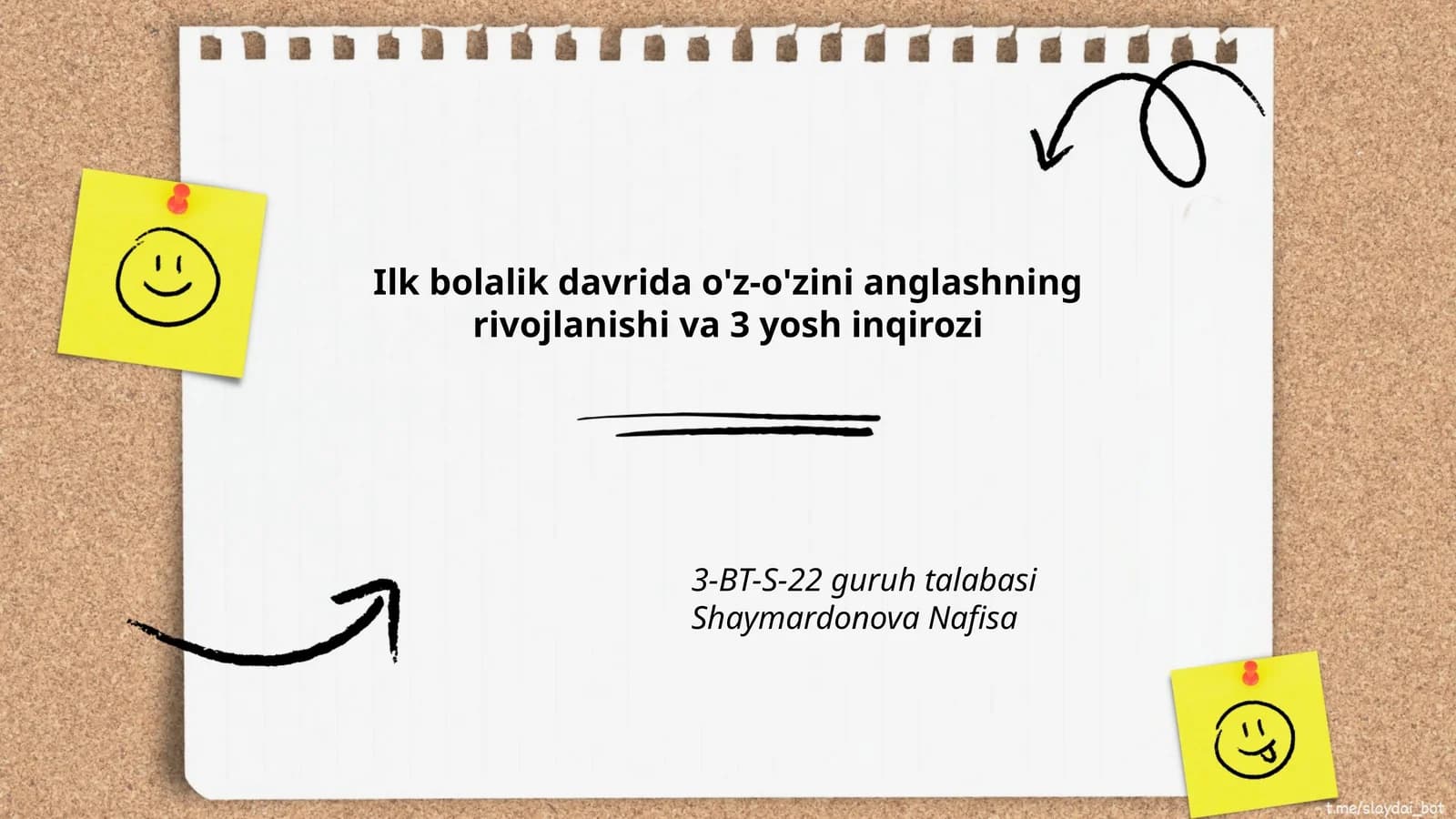 Ilk bolalik davrida o'z-o'zini anglash