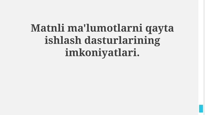 Matnni qayta ishlash dasturlari