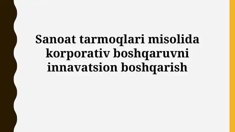 Korporativ boshqaruv