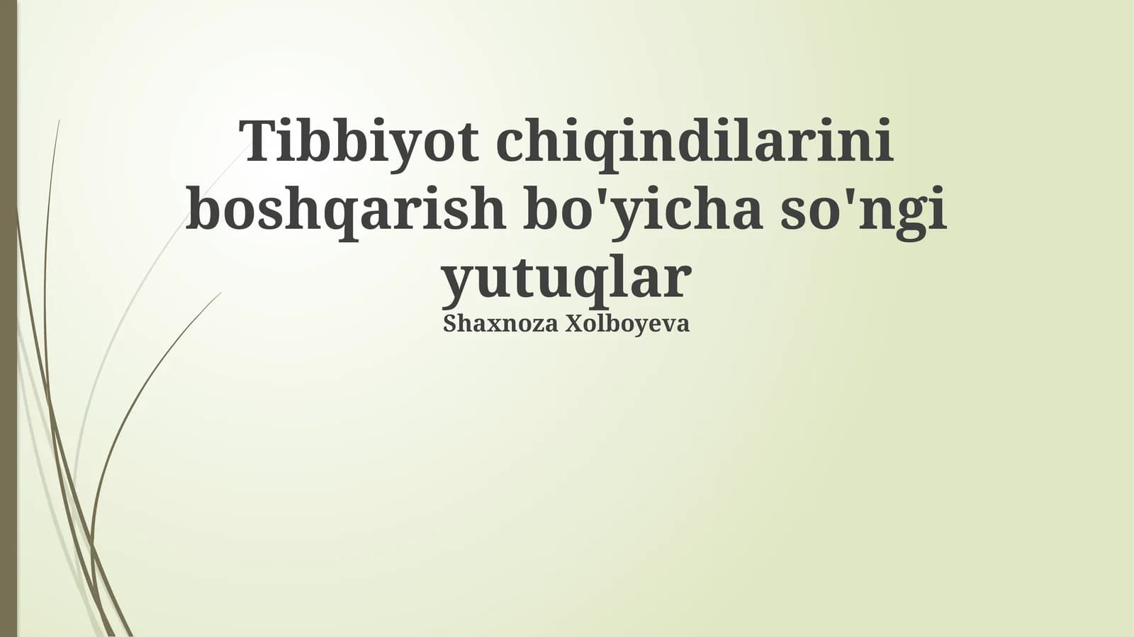 Tibbiyot chiqindilarini boshqarish bo'yicha so'ngi yutuqlar