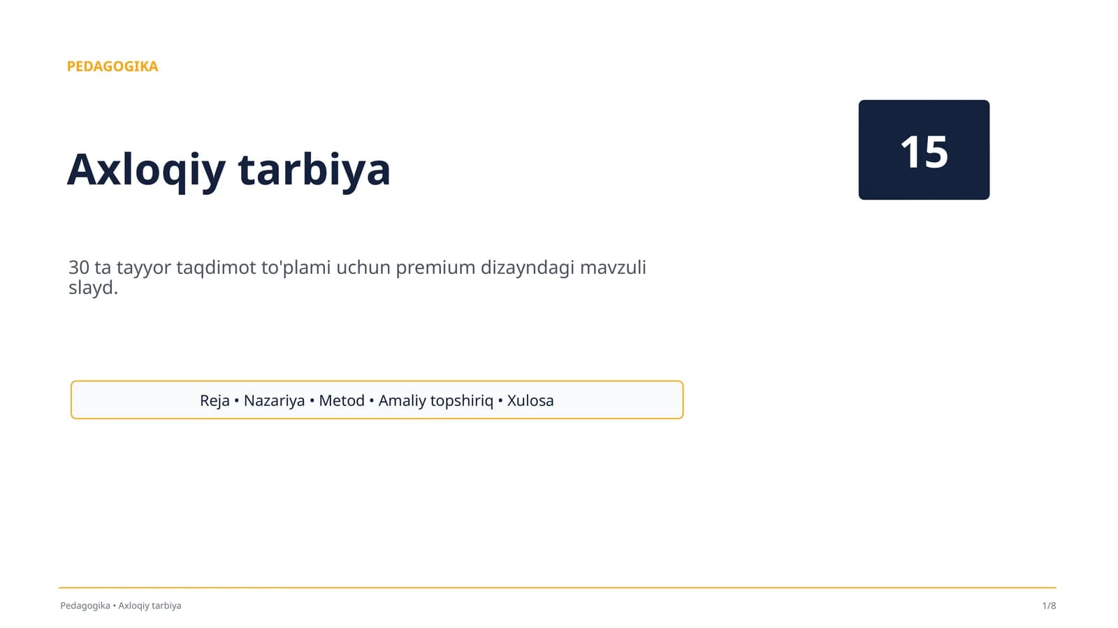 Axloqiy tarbiya