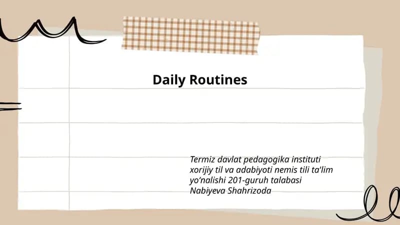 Daily Routines