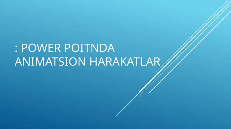 Power Poitnda Animatsion Harakatlar