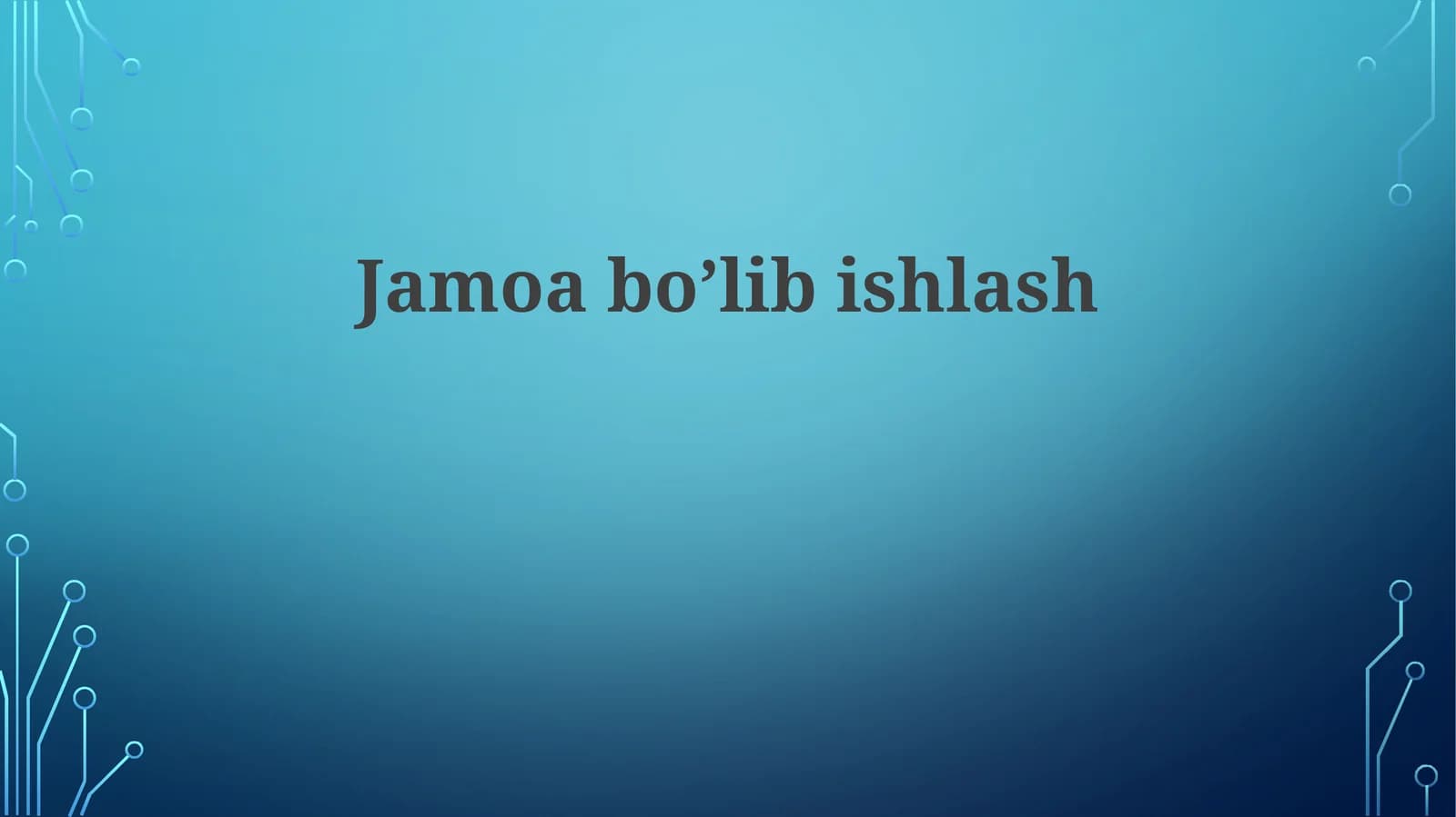 Jamoabo’libishlash
