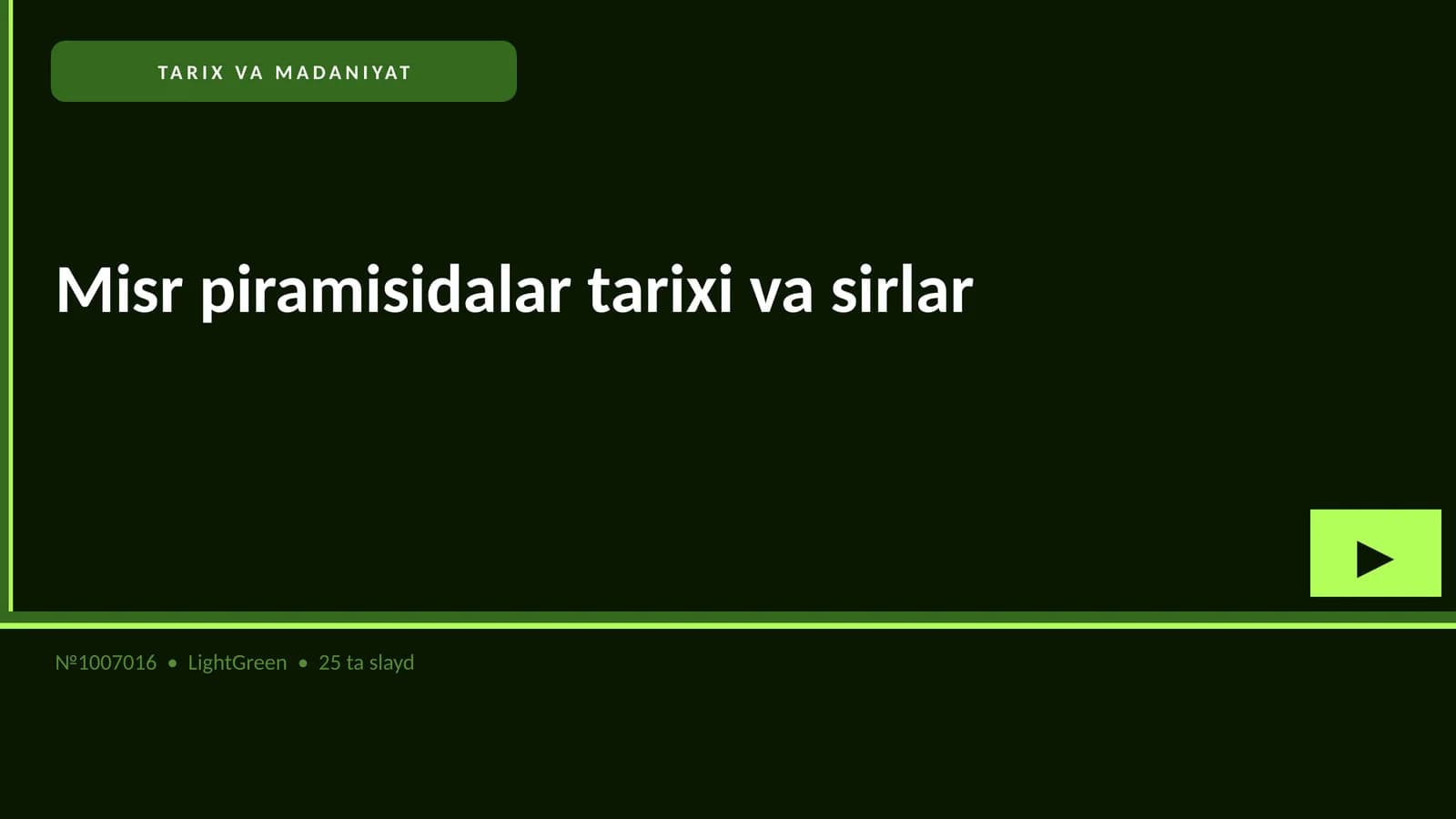 Misr piramisidalar tarixi va sirlar
