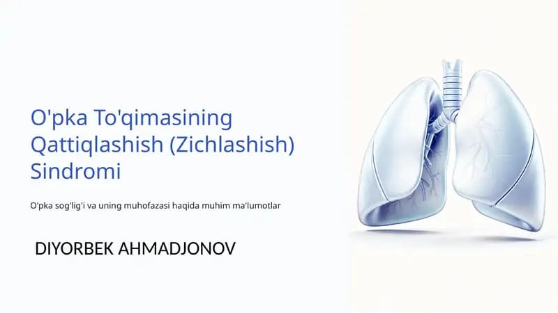 O'pka To'qimasining Qattiqlashish (Zichlashish) Sindromi