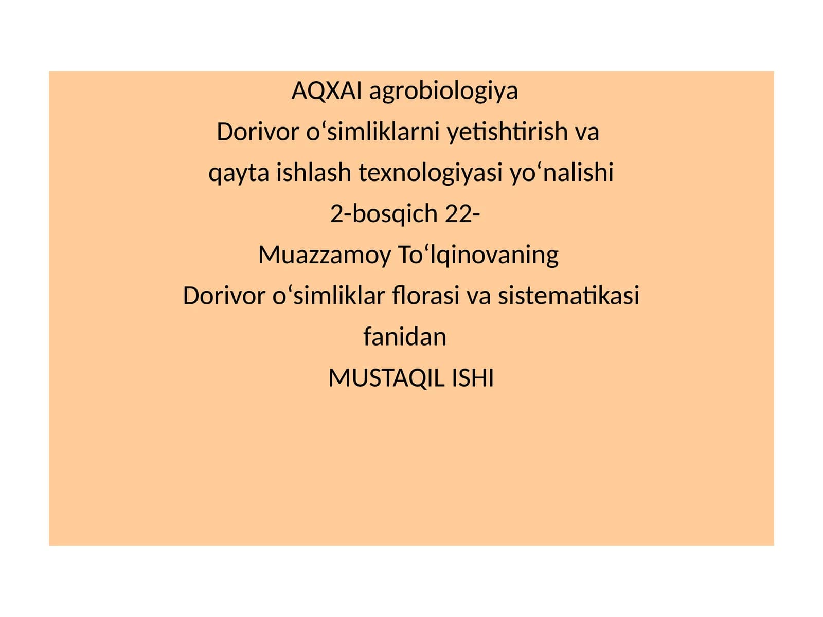 Karamdoshlar(Brassicaceae) oilasi turkumita turi