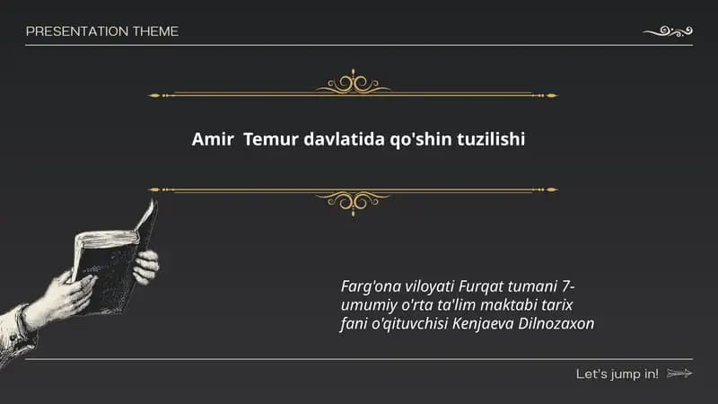 Amir Temur davlatida qo'shin tuzilishi