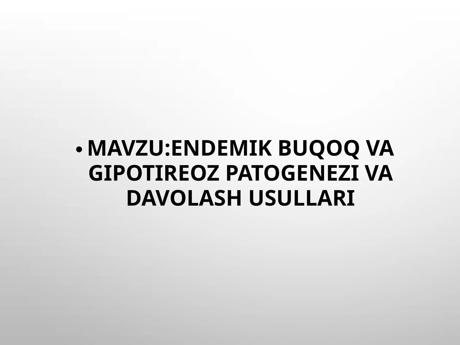 Endemik buqoq, gipotireoz