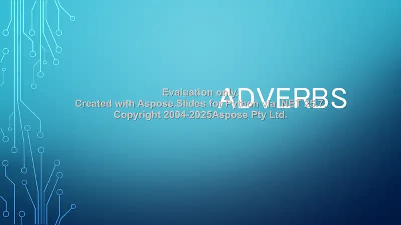Adverbs