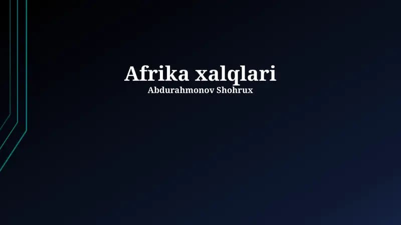 Afrika xalqlari