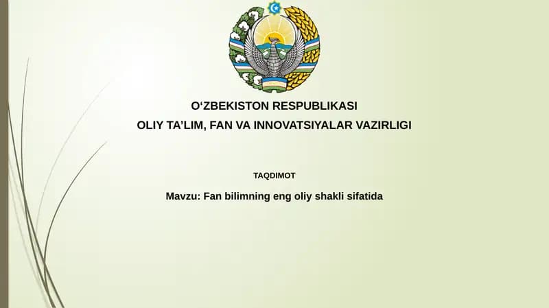Fanbilimningengoliyshaklisifatida