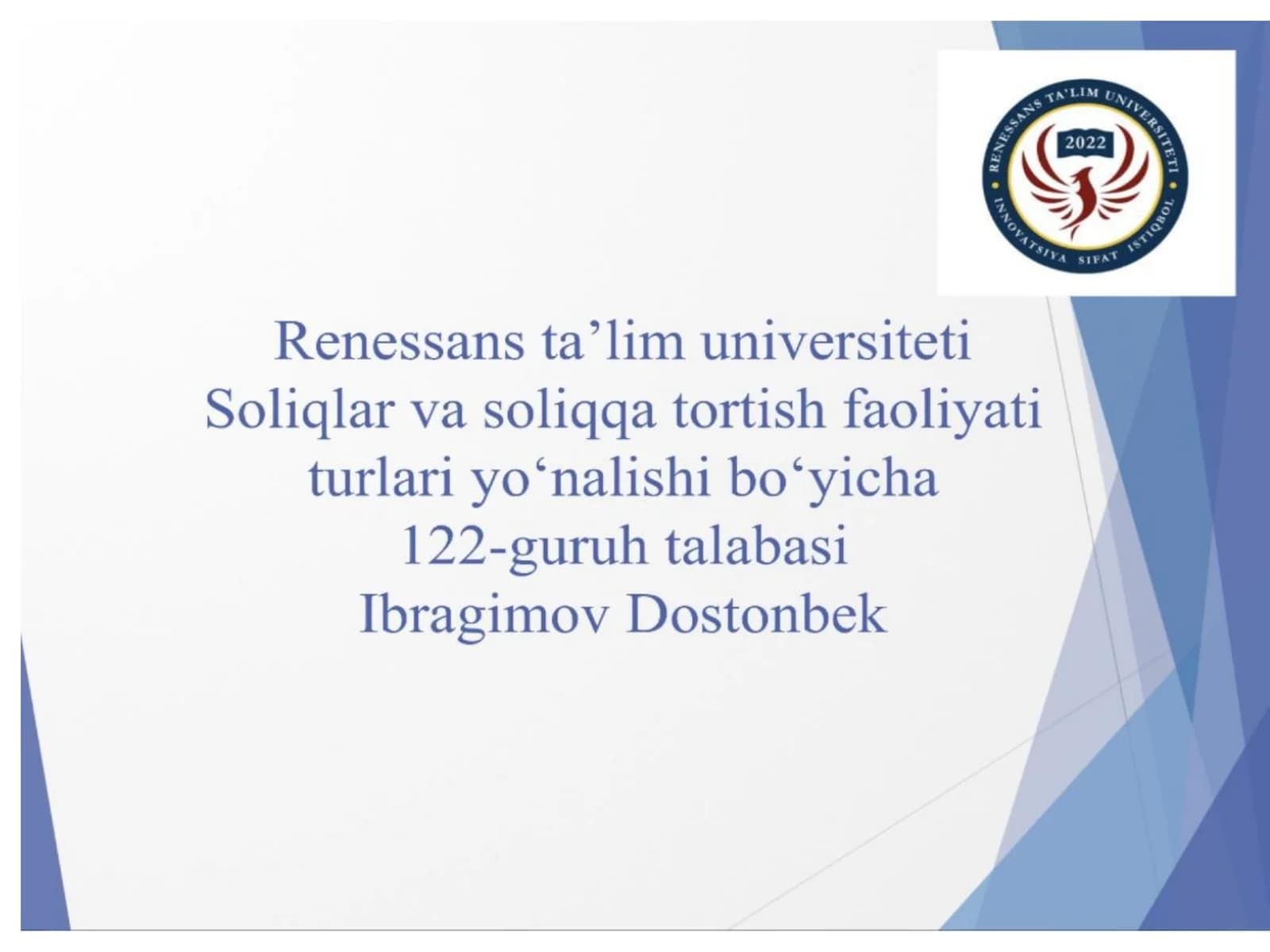 Islomning 5 rukni