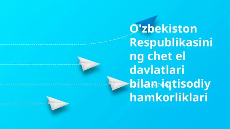 Chet el mamlakatlari bilan savdo-iqtisodiy hamkorlik
