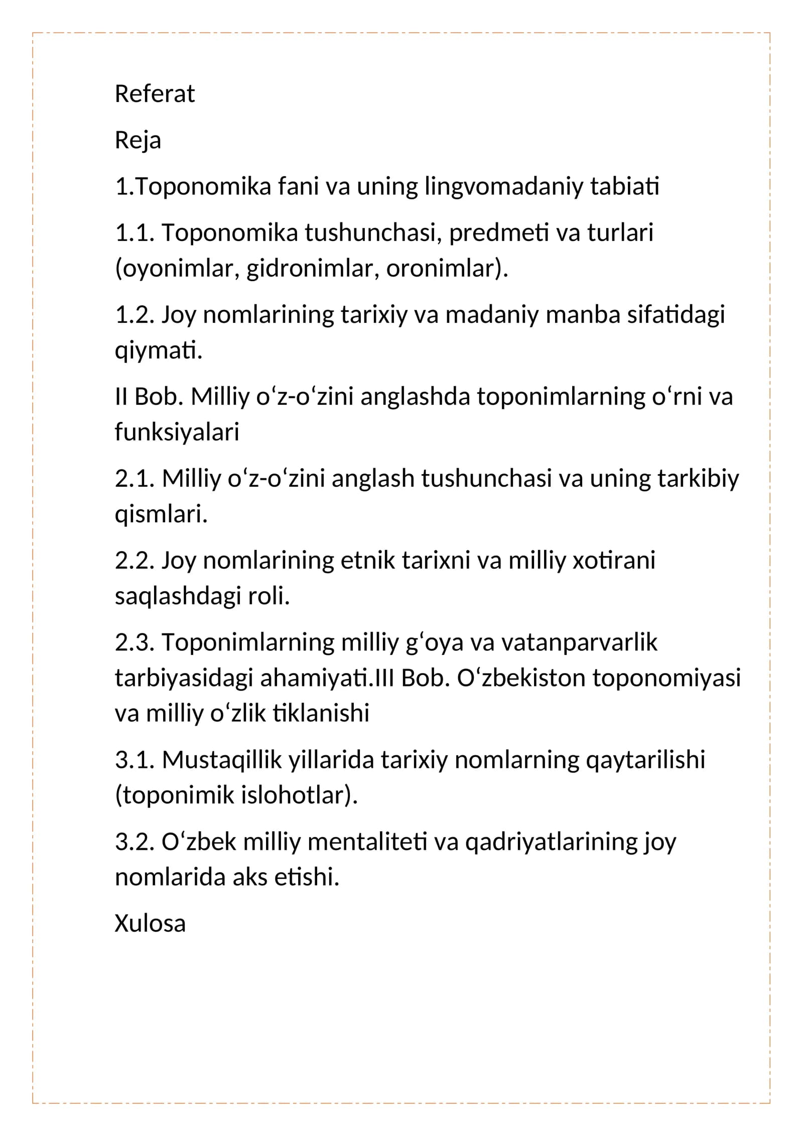 toponomika fani