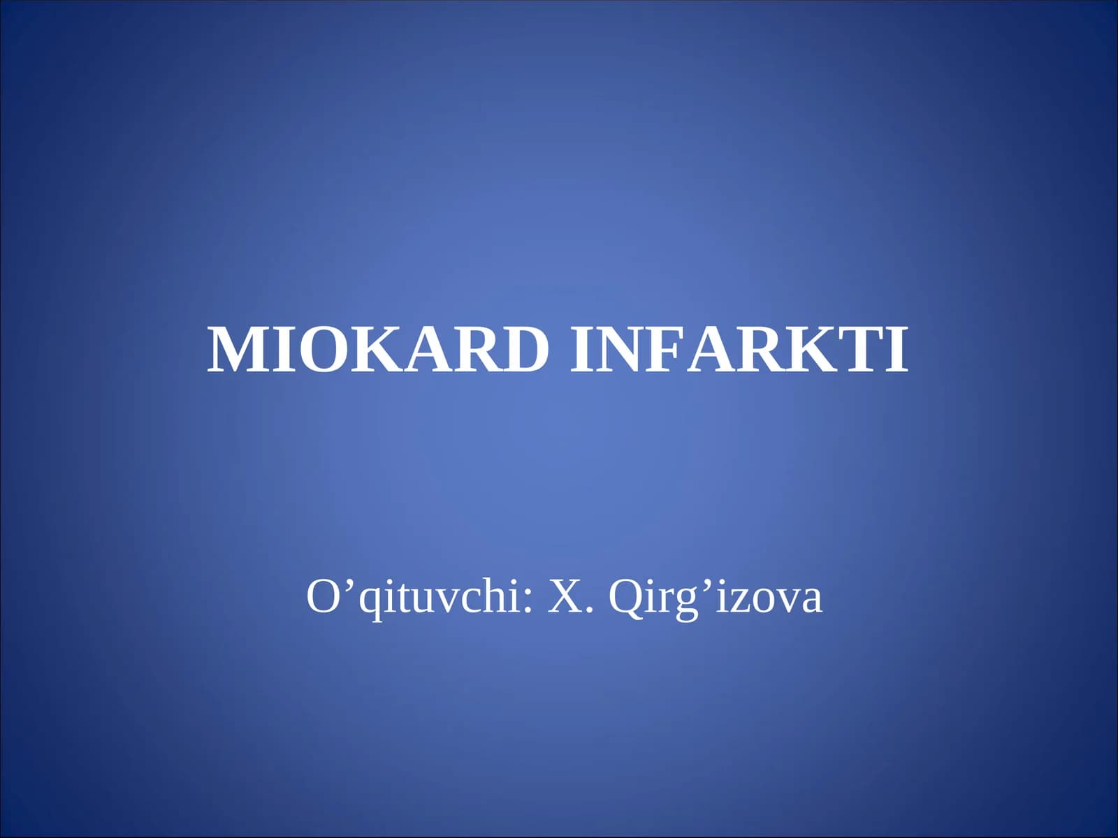 MIOKARD INFARKTI