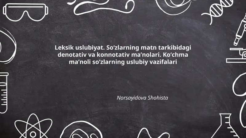 Leksik uslubiyat