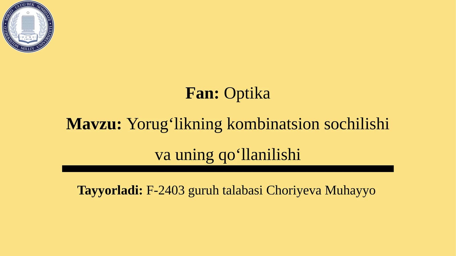 Yorug‘likning kombinatsion sochilishivauningqo‘llanilishi