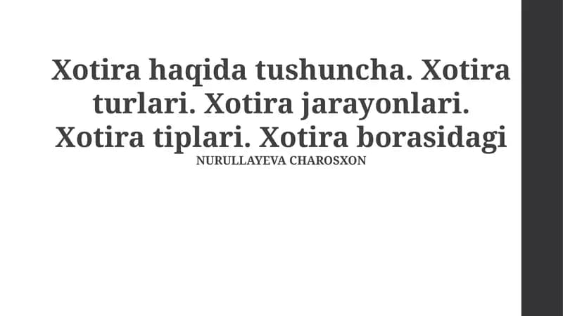 Qisqa muddatli xotira