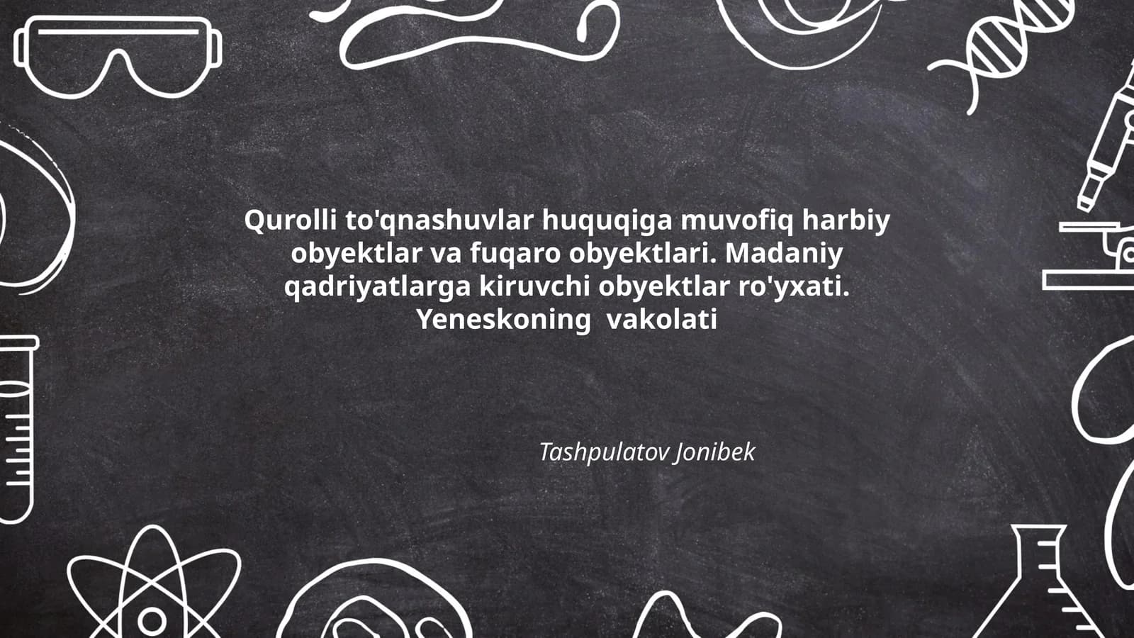 Qurolli to'qnashuvlar huquqiga muvofiq harbiy obyektlar va fuqaro obyektlari
