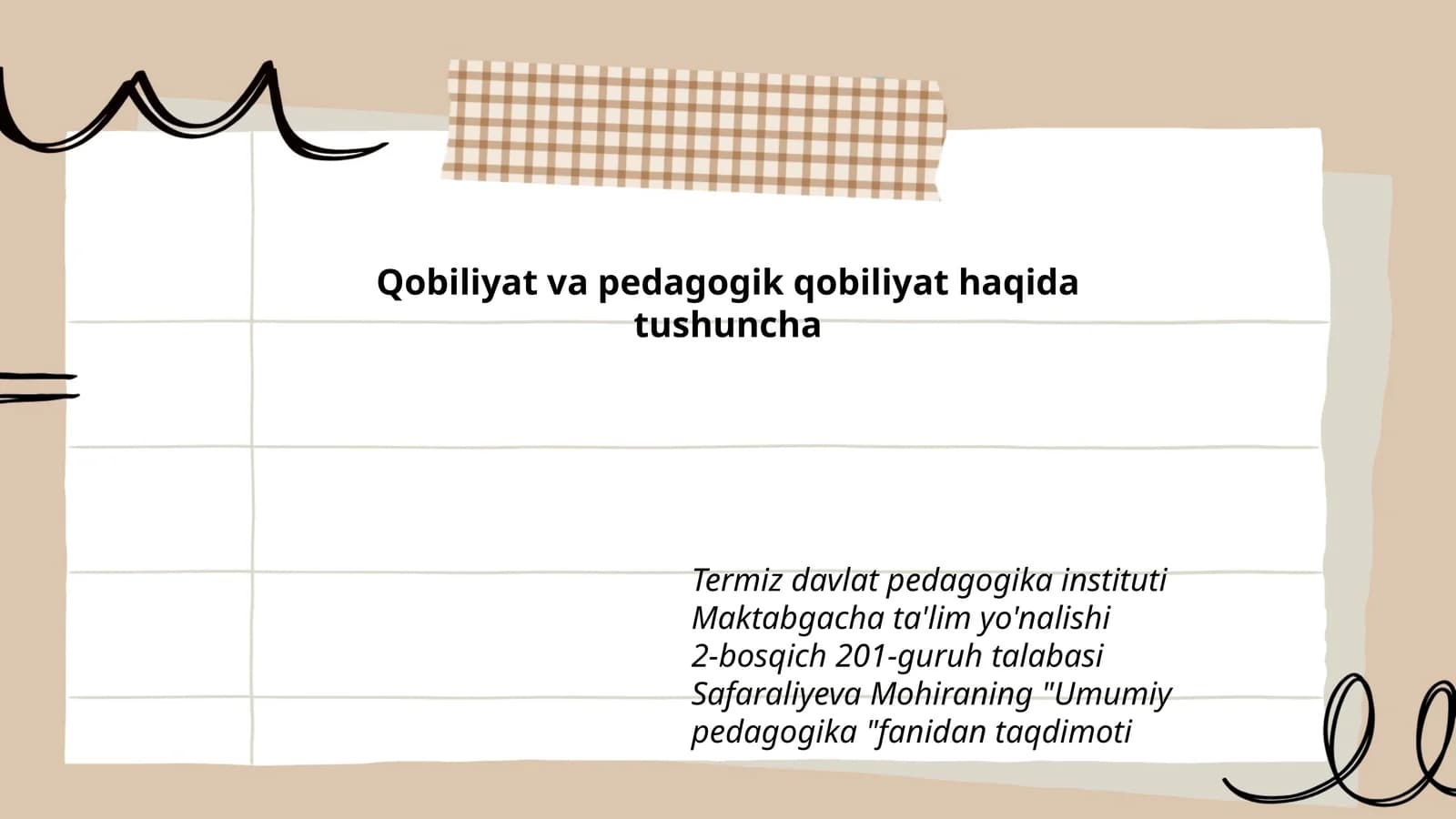 Umumiy pedagogika fanidan taqdimoti