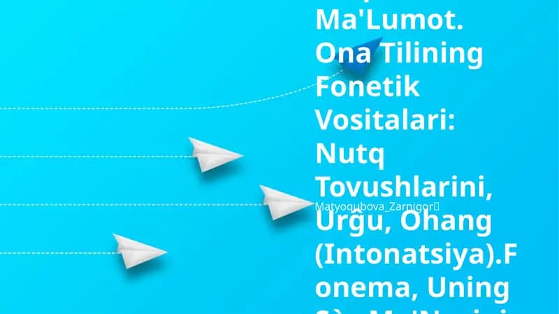 Fonetika va fonologiya