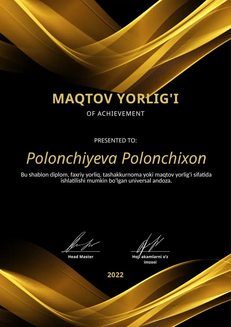 MAQTOV YORLIG'I
