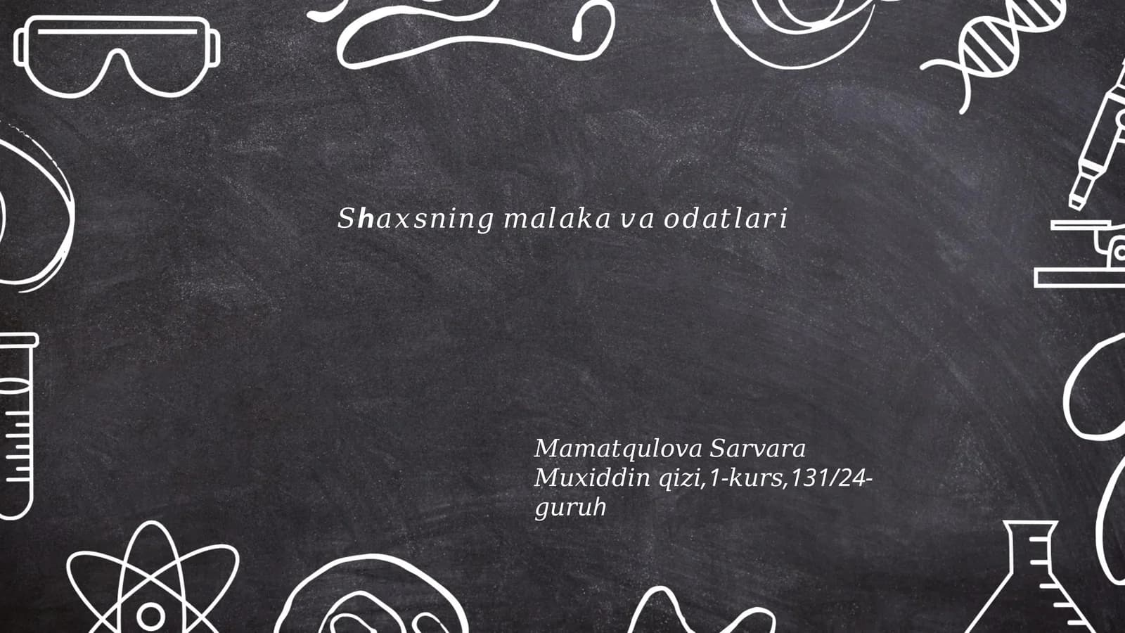Shaxsning malaka talablari