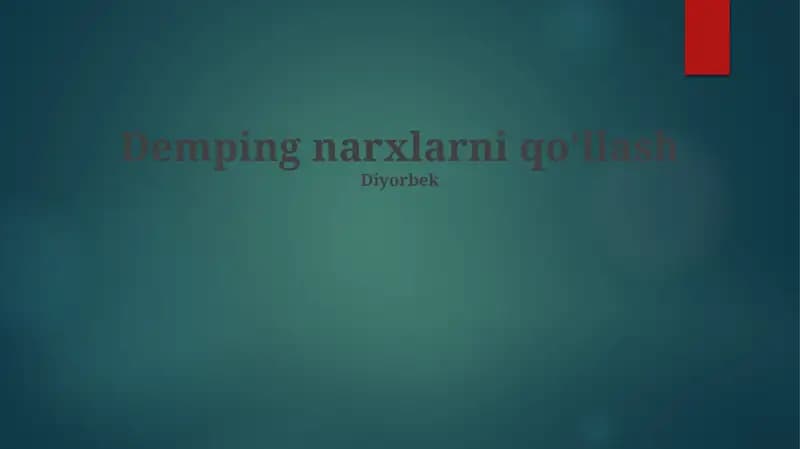 Dumping