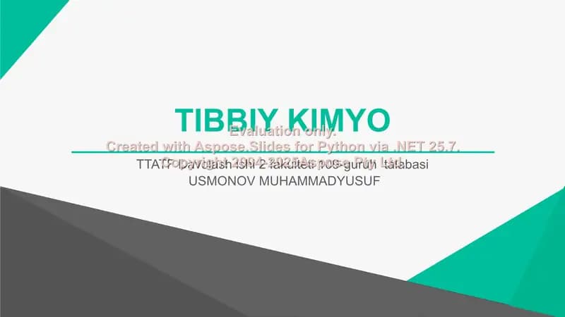 TIBBIY KIMYO