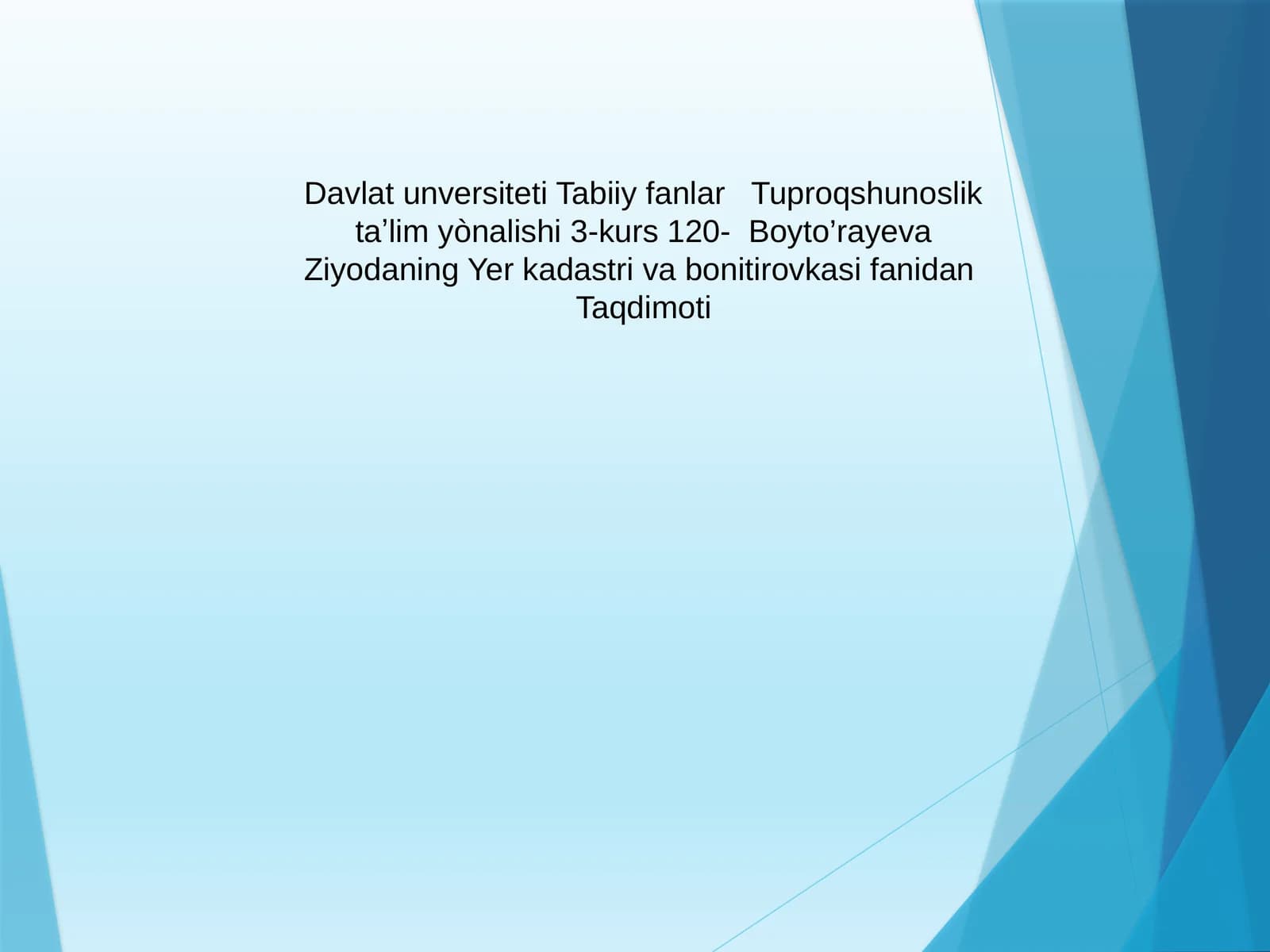 TuproqsifatbahosixaritasiniQishloqxo'jaligidagiahamiyatiningfizik-mexanikvaagrokimyoviyxossalariniyaxshilashyo'llari