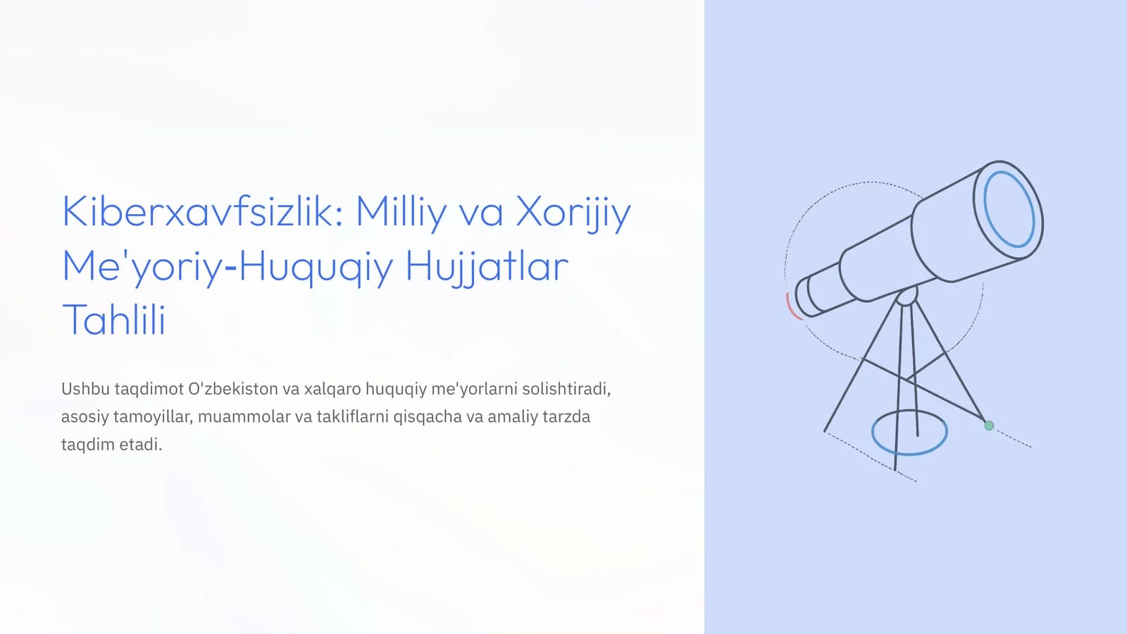 Kiberxavfsizlik: Milliy va Xorijiy Me'yoriy‑Huquqiy Hujjatlar Tahlili