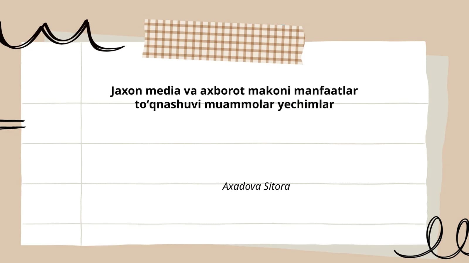 Axborot makonida dolzarb muammolar