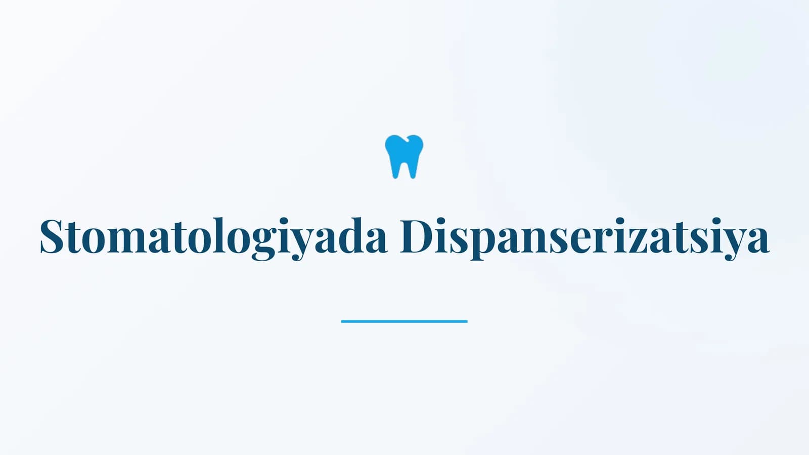 Stomatologiyada dispanserizatsiya