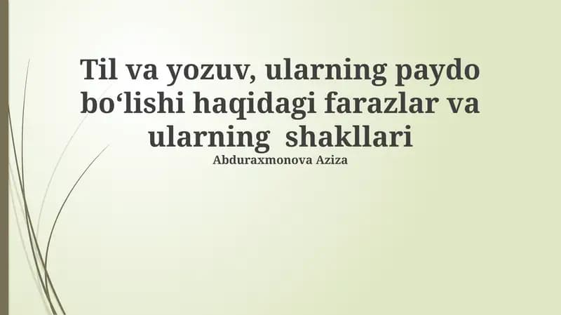 Chizish va yozishning turli shakllari