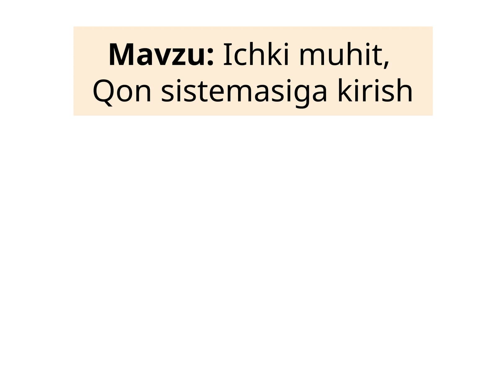 Ichki muhit,Qon sistemasiga kirish