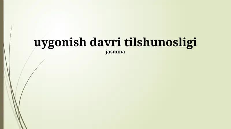 Uyghur Tilining Umumiy Xususiyatlari