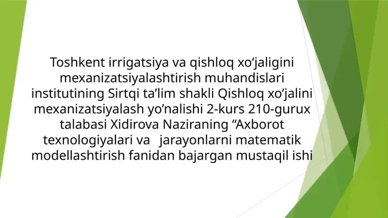 Axborot texnologiyalari va jismoniytarbiya