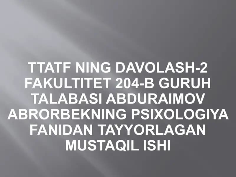 Xotira va miya faoliyatini yaxshilash