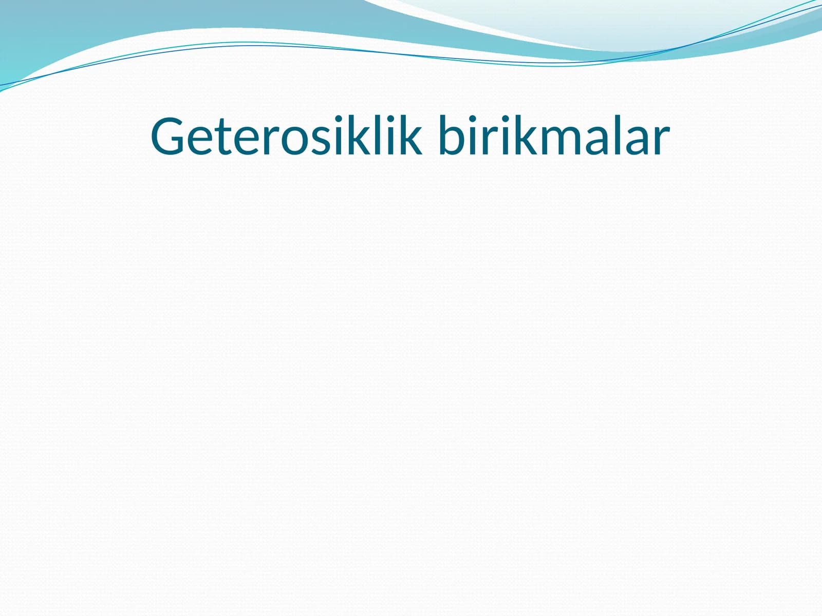 Geterosiklik birikmalar