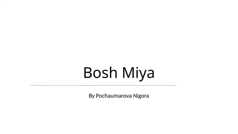 Bosh Miya