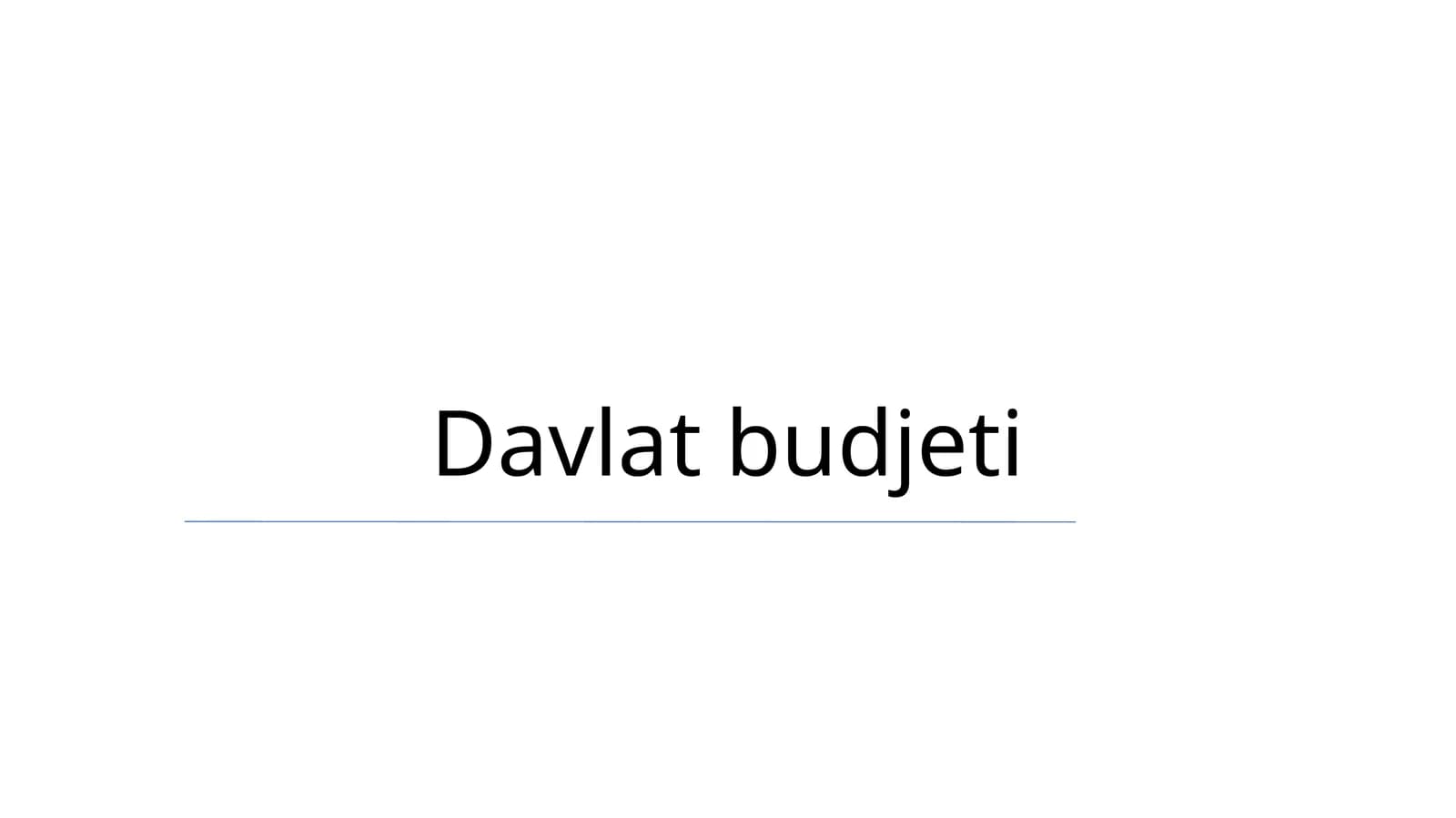 Davlat budjeti
