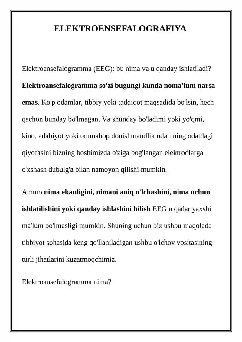 Elektroensefalografiya